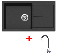 Sinks INFINITY 860 Metalblack + Elasta nerez/černá 